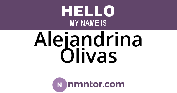 Alejandrina Olivas