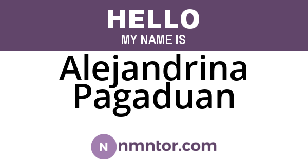Alejandrina Pagaduan