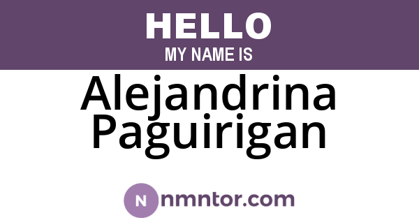 Alejandrina Paguirigan
