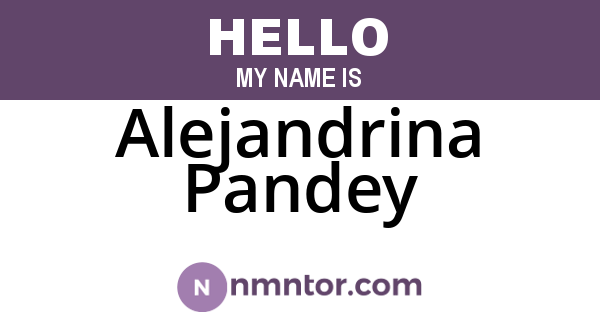 Alejandrina Pandey