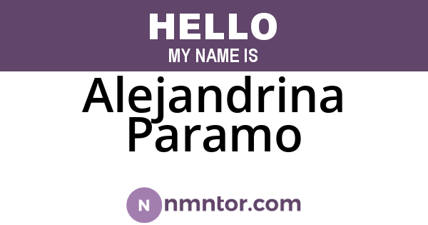 Alejandrina Paramo