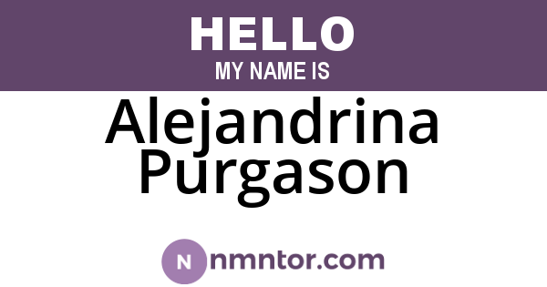 Alejandrina Purgason