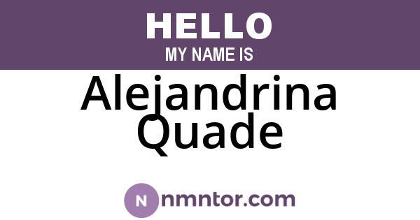 Alejandrina Quade