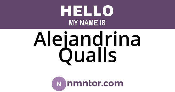 Alejandrina Qualls