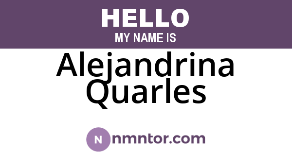 Alejandrina Quarles