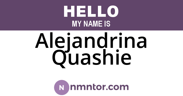 Alejandrina Quashie