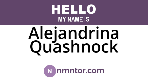 Alejandrina Quashnock