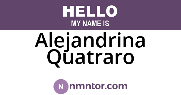 Alejandrina Quatraro