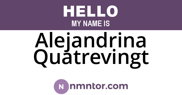 Alejandrina Quatrevingt