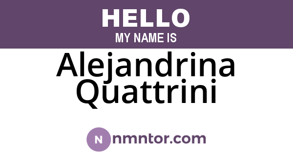 Alejandrina Quattrini