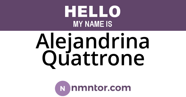 Alejandrina Quattrone