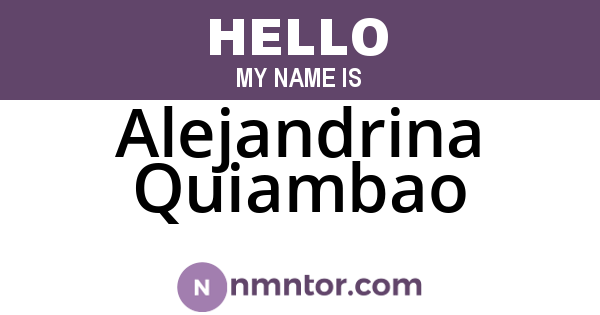 Alejandrina Quiambao