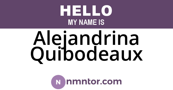 Alejandrina Quibodeaux