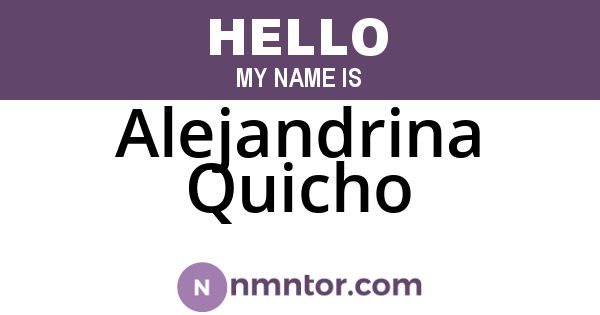 Alejandrina Quicho