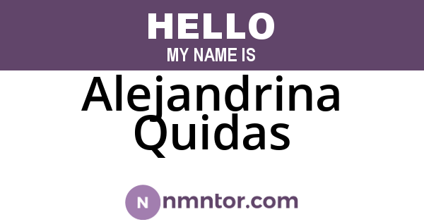 Alejandrina Quidas
