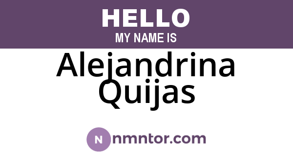 Alejandrina Quijas
