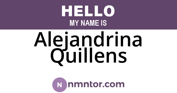 Alejandrina Quillens
