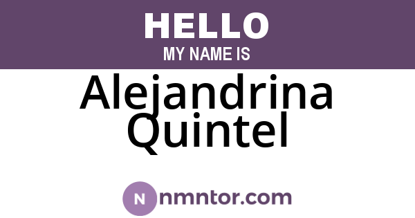 Alejandrina Quintel