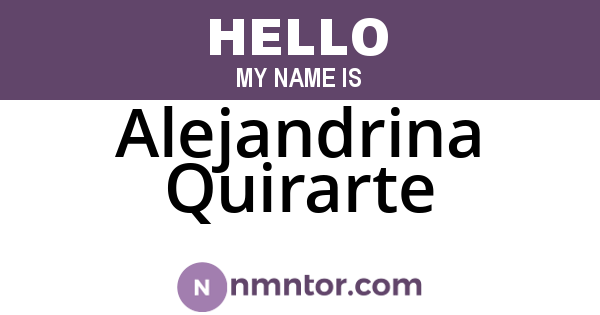 Alejandrina Quirarte