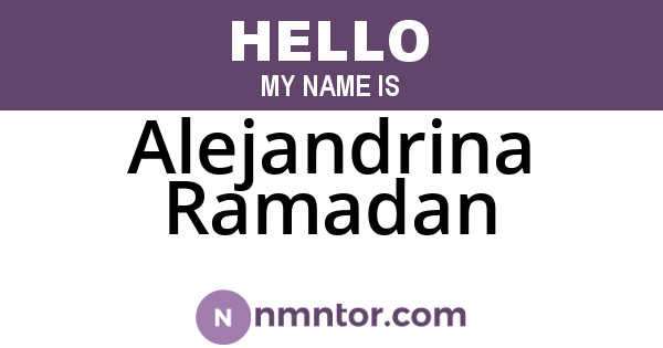 Alejandrina Ramadan