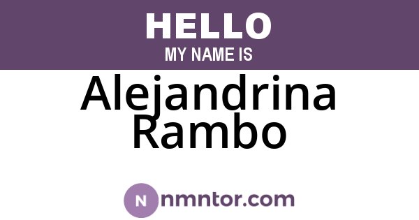 Alejandrina Rambo