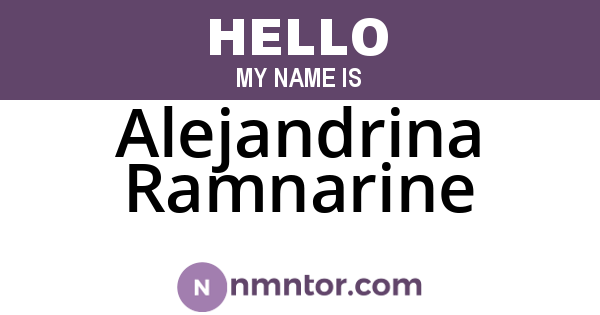 Alejandrina Ramnarine