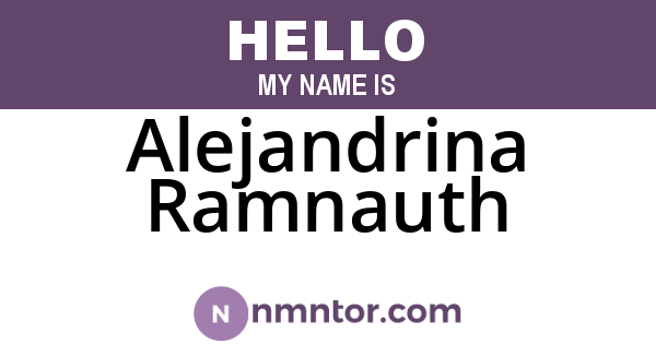 Alejandrina Ramnauth