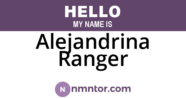Alejandrina Ranger