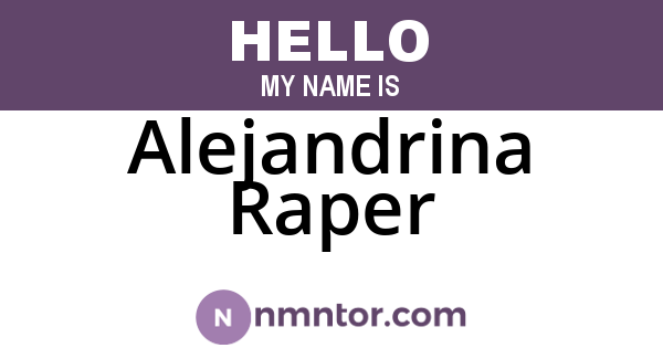 Alejandrina Raper