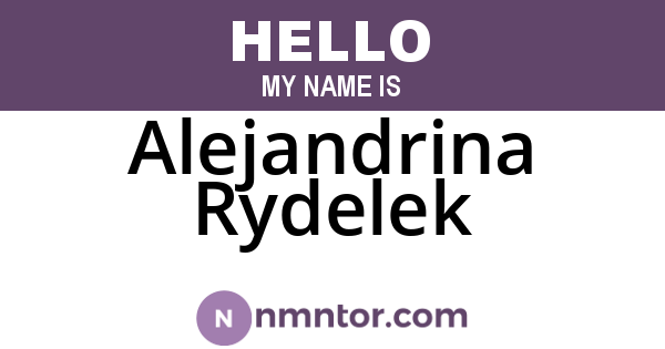 Alejandrina Rydelek