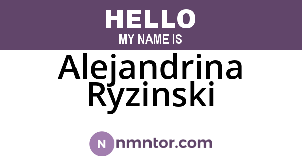 Alejandrina Ryzinski
