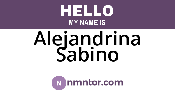 Alejandrina Sabino