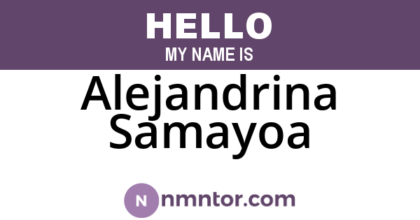 Alejandrina Samayoa