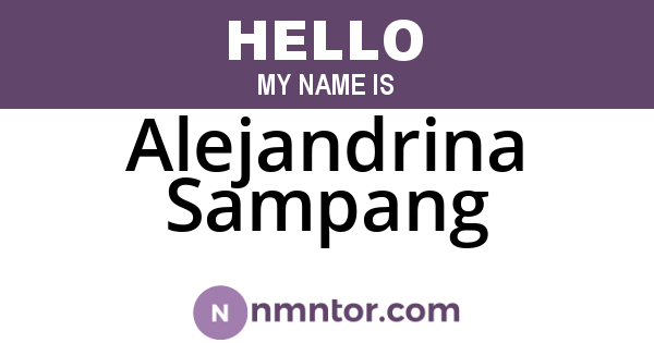 Alejandrina Sampang