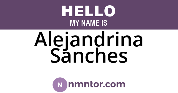 Alejandrina Sanches