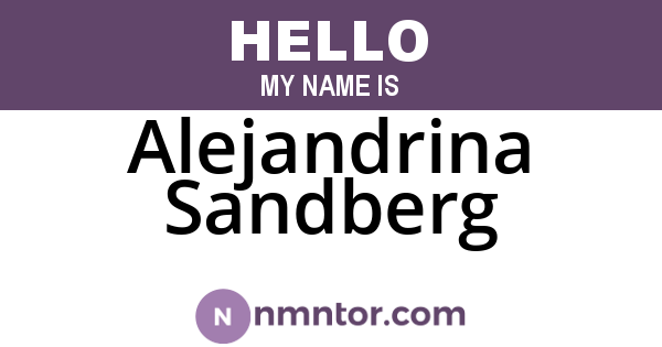 Alejandrina Sandberg