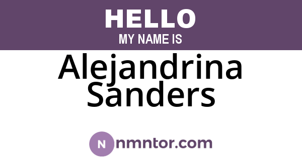 Alejandrina Sanders