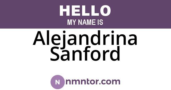 Alejandrina Sanford