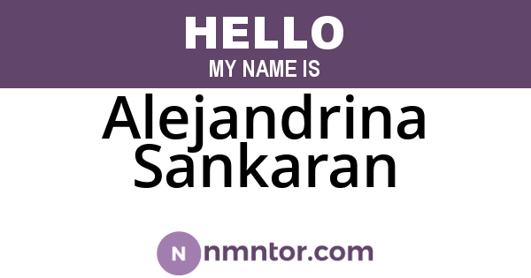 Alejandrina Sankaran