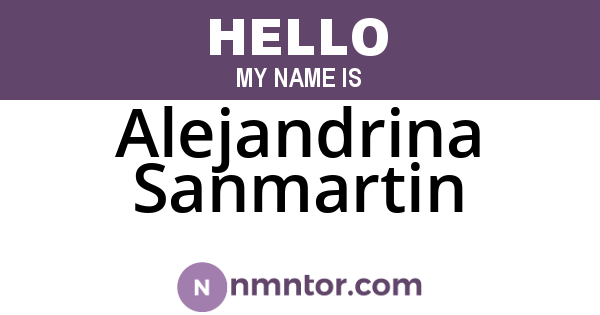 Alejandrina Sanmartin