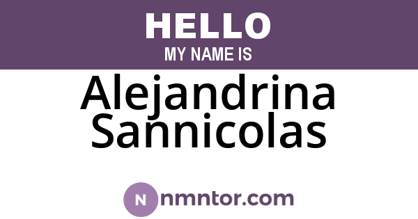 Alejandrina Sannicolas