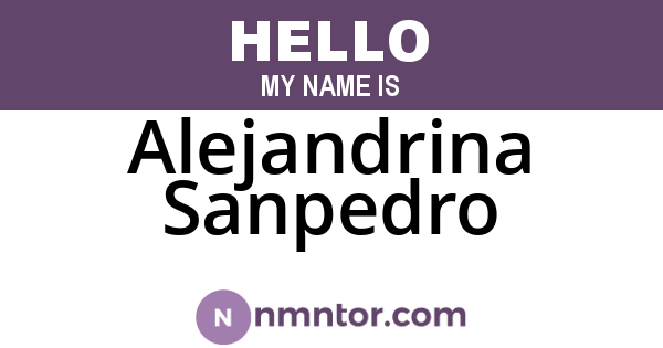 Alejandrina Sanpedro