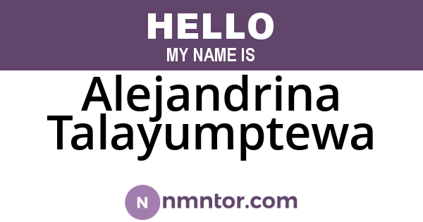 Alejandrina Talayumptewa