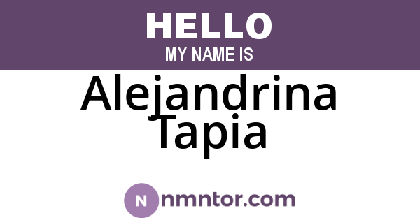 Alejandrina Tapia
