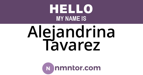 Alejandrina Tavarez