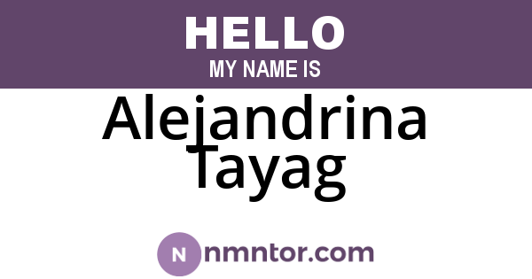 Alejandrina Tayag