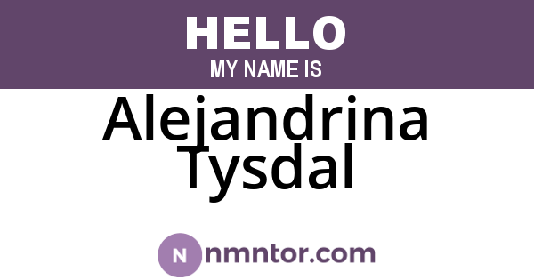 Alejandrina Tysdal
