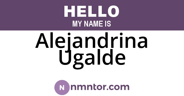 Alejandrina Ugalde