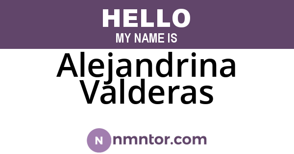 Alejandrina Valderas