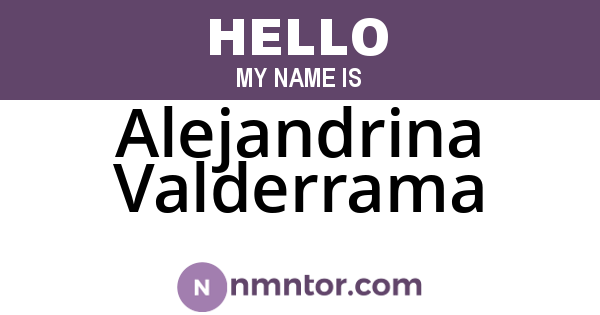 Alejandrina Valderrama